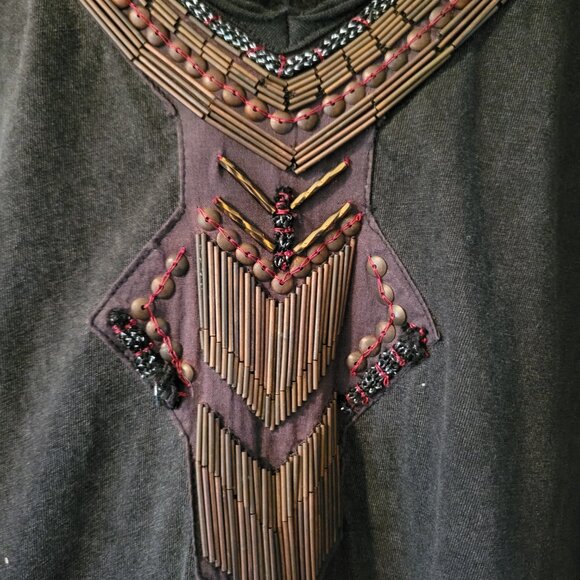 Free People Flowy Beaded V-Neck Tunic - Picture 4 of 9